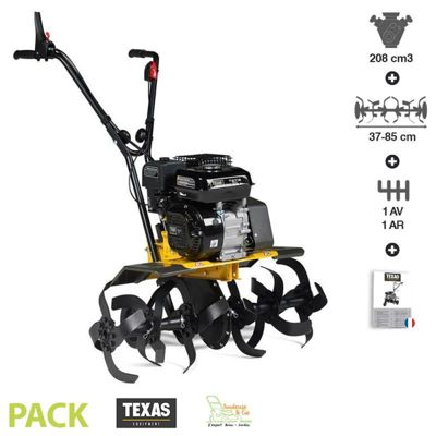 Motobineuse thermique puissante 5 6cv 2 vitesses 3 largeurs de travail jusqu'à 85cm TEXAS Lilli 534TG