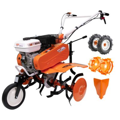 Motobineuse thermique RURIS 7000fr ACC1 7 CV 208 cm3, largeur 780-870 mm, profondeur 290 mm, roues caoutchouc et metal, butteur