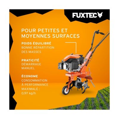 Motoculteur thermique - FUXTEC FX-AF1139 - 139cm3 motobineuse largeur 36cm