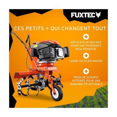 Motoculteur thermique - FUXTEC FX-AF1139 - 139cm3 motobineuse set largeur 36 - 66cm max