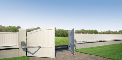 Motorisation à bras pour portail battant Evolvia Star - Somfy - Vantail max 2m et 200kg - Fabriqué en France - Batterie de secours incluse