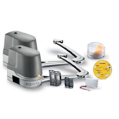Motorisation à bras pour portail battant Evolvia Star - Somfy - Vantail max 2m et 200kg - Fabriqué en France - Batterie de secours incluse