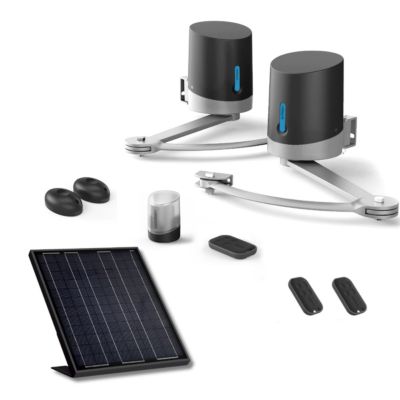 Motorisation pour portail à battants Avidsen ORANE SE + kit solaire + 2 télécommandes supplémentaires (3 en tout)