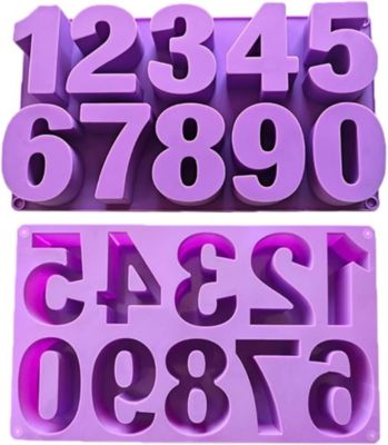 Moule en Chiffre Silicone, 0-9 Number Cake