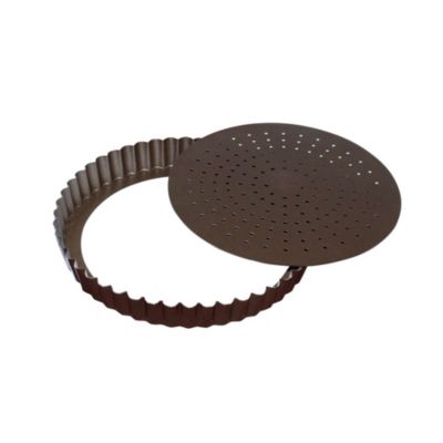 Moule à tarte rond cannelé fond mobile 28 cm