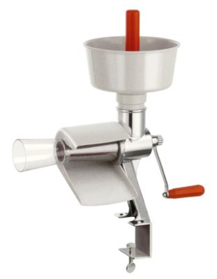 Moulin à tomates professionnel / Extracteur de jus manuel grand modèle en Aluminium et Inox - Louis Tellier