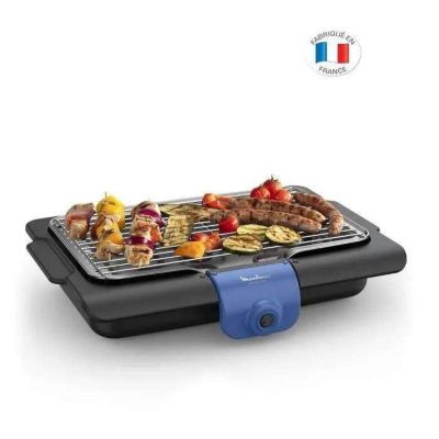 MOULINEX Accessimo Barbecue électrique, 2100 W, nettoyage facile, bac à eau, réduction fumée + odeurs, made in France BG134812