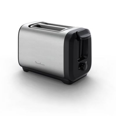 Moulinex Subito, Grille-pain 2 fentes, Grillage plus rapide, Noir et inox, LT5S0DE0