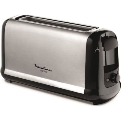 MOULINEX Subito Grille-pain, Longue fente, Thermostat 7 positions, Réchauffe et décongèle, Remontée haute LS260800
