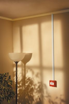 Moulure décorative demi-circulaire D-Line 30x15 mm blanche 2 m