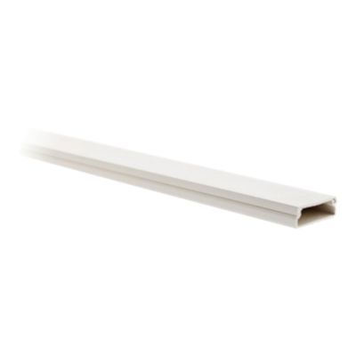 Moulure électrique blanc PVC pour passage de câbles et fils en saillie 30 x 10 mm