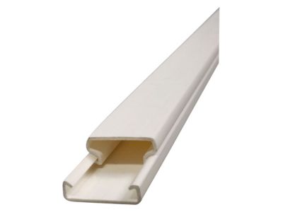 Moulure électrique blanche pour passage de câbles et fils en saillie 20 x 10 mm