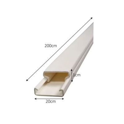 Moulure électrique blanche pour passage de câbles et fils en saillie 20 x 10 mm