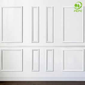 Moulures pour Kit Mural prêt à peindre APOLLINE D en Pin Massif des Landes 100% PEFC - 99DECO - Largeur 3 mètres