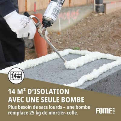 Mousse adhésive polyuréthane FOME FLEX Fast Fix - prise rapide 60 s ...