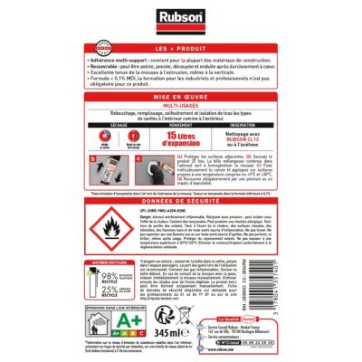 Mousse Expansive Rubson multi-usages 15L