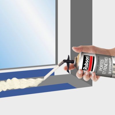 Mousse expansive Rubson Portes et Fenêtres aérosol 500ml