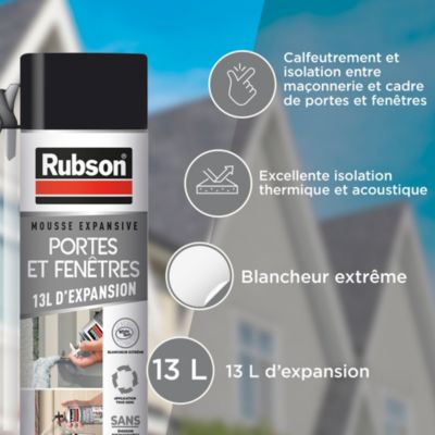 Mousse expansive Rubson Portes et Fenêtres aérosol 500ml