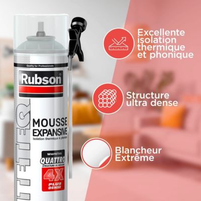 Mousse expansive Rubson Portes et Fenêtres aérosol 750ml