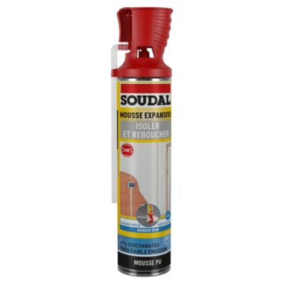 Mousse expansive Soudal Isoler et reboucher 360 500ml
