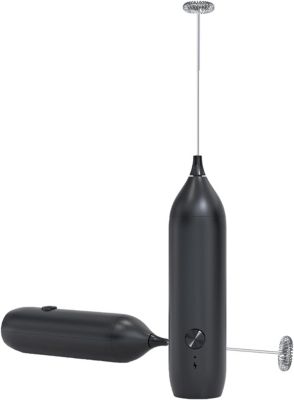 Mousseur à Lait Électrique Rechargeable noir