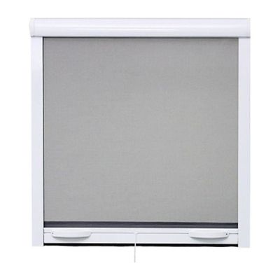 Moustiquaire de fenêtre L125 x H145 cm en aluminium laqué blanc - Recoupable en largeur et hauteur.