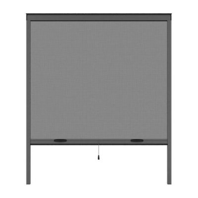 Moustiquaire de fenetre L125 x H145 cm en aluminium gris anthracite - Recoupable en largeur et hauteur