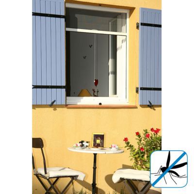 Moustiquaire de porte enroulable en aluminium blanc Kocoon 140 x h.230 cm
