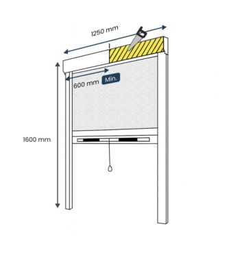 Moustiquaire Enroulable pour Fenêtre - L.125 x H.160cm Recoupable - Alu Blanc - Store Moustiquaire