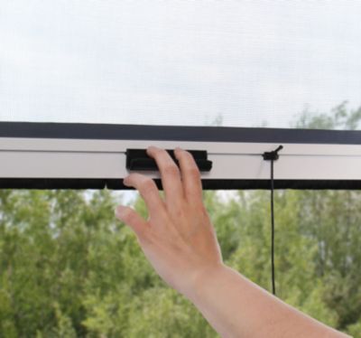 Moustiquaire Enroulable pour Fenêtre - L.150 x H.230cm Recoupable - Alu Blanc - Store Moustiquaire