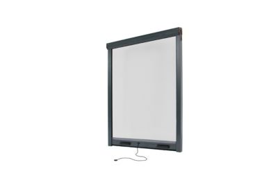 Moustiquaire Enroulable pour Fenêtre - L.80 x H.130cm Recoupable - Alu Gris Anthracite - Store Moustiquaire