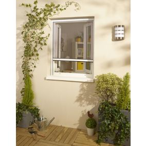 Moustiquaire enroulable recoupable en aluminium blanc pour fenêtre H.160x L.100 cm Protecta