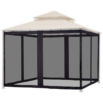 Moustiquaire noire pour tonnelle, 360 x 360 cm