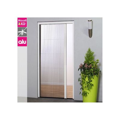 Moustiquaire plissée pour porte ou porte-fenêtre - H230 cm x L140 cm - blanc - Moustikit