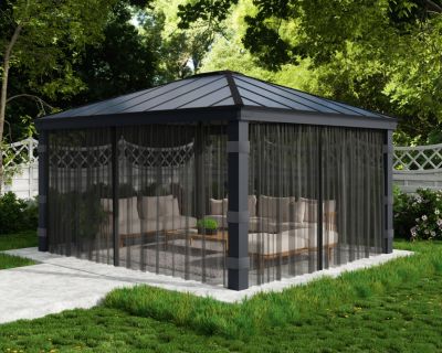 Moustiquaire pour pergola Dallas Canopia l.4,66 x h.2,12 m