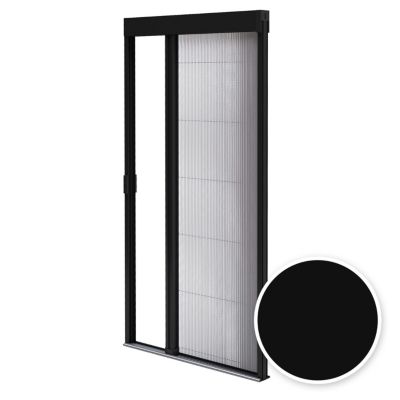Moustiquaire pour porte - L.120 x H.240 cm - Alu. noir - Store plissé anti insectes
