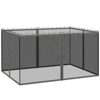Moustiquaire pour tonnelle barnum polyester nylon 3 x 4 m gris foncé