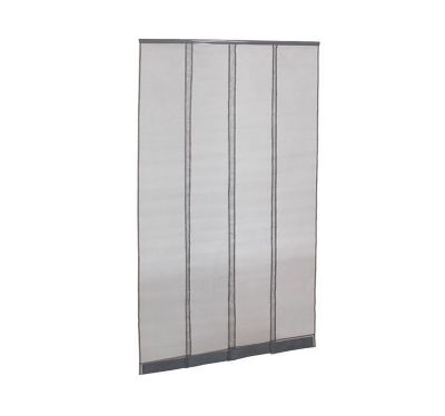 Moustiquaire Rideau de Porte Passages Intensifs - L.130 x H.230cm - Gris