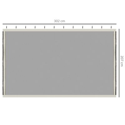 Moustiquaires pour tonnelle barnum 3 x 3 m - lot de 4 moustiquaires zippées + crochets d'attaches - polyester nylon