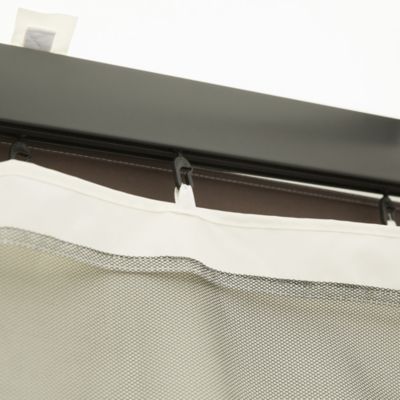 Moustiquaires pour tonnelle barnum 3 x 3 m - lot de 4 moustiquaires zippées + crochets d'attaches - polyester nylon