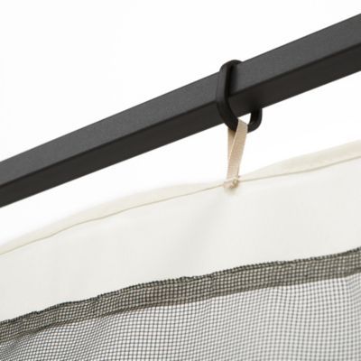 Moustiquaires pour tonnelle barnum 3 x 3 m - lot de 4 moustiquaires zippées + crochets d'attaches - polyester nylon
