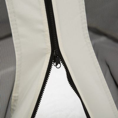 Moustiquaires pour tonnelle barnum 3 x 3 m - lot de 4 moustiquaires zippées + crochets d'attaches - polyester nylon