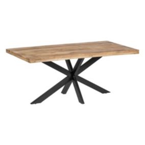 MOVAN - Table de Repas 180cm en Manguier et Métal Noir