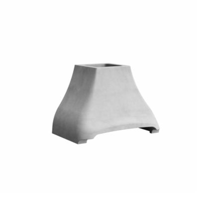 MOVELAR-Barbecue préfabriqué à bois et charbon de bois New Iberia PlusxL 1 support latéral(Gris,Orange-128x47x190cm) REF : M00049