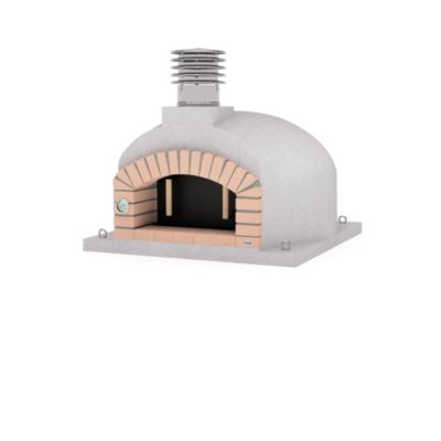 MOVELAR - Four à Bois d'Extérieur en Pierre OLYMPUS MONS (Blanc- 130x130x82cm). Four Réfractaire Idéal pour Cuisson au Feu de Bois