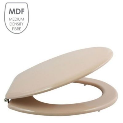 MSV Abattant WC MDF CLEO Beige - Charnières Inox