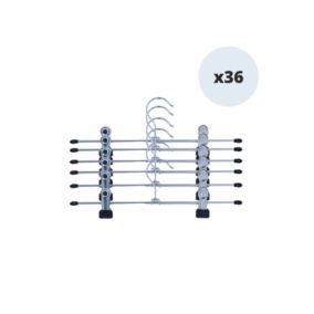 MSV Lot de 36 Cintres Metal Avec Pinces