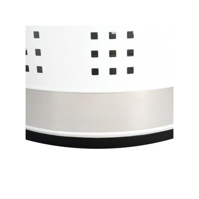 MSV Panier à  linge 46L avec couvercle coussin Inox Blanc