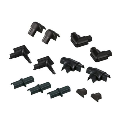 Multi-pack d'accessoires pour goulotte D-Line noire 30 x 15 mm