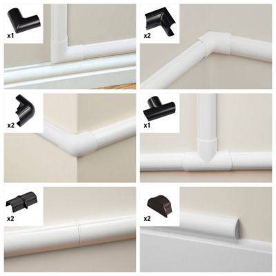 Multi-Pack d'accessoires pour goulotte D-Line noire 30x15mm